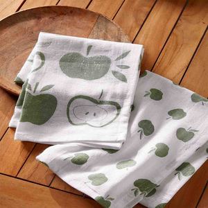 100% coton Multi couleur bordé armure toile torchons Extra absorbant lavable serviette de cuisine avec boucle suspendue nettoyage des taches - Product Image 2