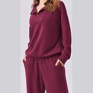 Chándales de mujer de alta calidad Chándales de ropa informal transpirable de color sólido para mujer - Product Image 2