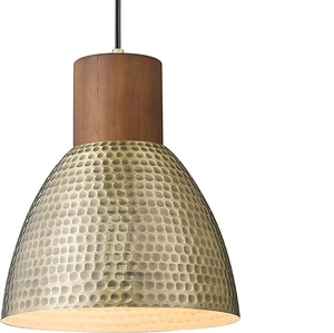 Minilámpara colgante de Metal y madera, luz martillada para cocina, hogar, oficina, sala de estar, dormitorio y restaurante - Product Image 1