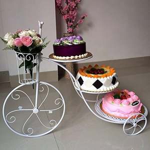 แท่นวางเค้กโลหะเคลือบผงทองสำหรับงานเลี้ยงงานแต่งงานงานอีเวนต์และร้านอาหารดีไซน์ทันสมัย - Product Image 4