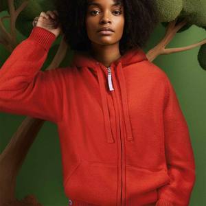 Jersey personalizado de alta calidad con cremallera polar francés Terry Unisex liso en blanco Color sólido cremallera Casual sudadera - Product Image 4