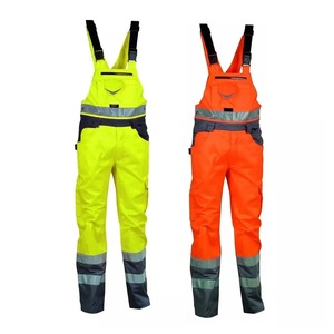Nouvelle mode de vêtements de sécurité réfléchissants industriel Polyester coton atelier bavoir combinaisons Construction salopette vêtements de travail - Product Image 3