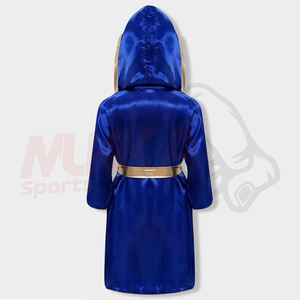 ชุดคลุมชกมวยเด็กแบบสั่งทำพิเศษ ปี 2025 ระบายอากาศได้ดี เป็นมิตรกับสิ่งแวดล้อม สีดำ ผลิตจากหนัง PVC แบบเต็มตัว สำหรับ MMA ไทยคิก - Product Image 4