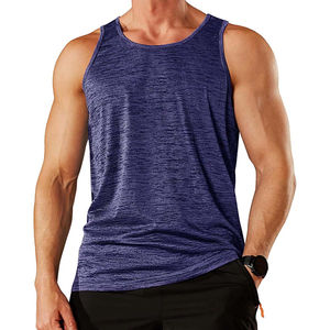 Camiseta sin Mangas de Verano para Hombre, de Alta Calidad, de Algodón, Tejida, Informal, Transpirable, de Secado Rápido, Talla Grande, para Gimnasio, Precio Económico - Product Image 1