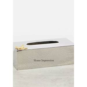 Vente chaude couleur argent finition brillant poli martelé Texture haute qualité maison et hôtel décor de Table porte-mouchoirs - Product Image 3