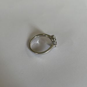 925 Sterling Silver Shah Gems Romantic <b>Adjustable</b> <b>Ring</b> for Women Natural Garnet White Topaz Inlay Setting Rhodium for Engagement - Product Image 4