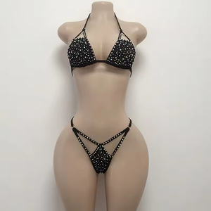Leotardos de Baile de Salón Personalizados al por Mayor para Mujer, Top de Bikini, Ropa de Baile Exótica de Nailon y Elastano para Traje de Stripper, Ropa de Baile Sexy para Entrenamiento - Product Image 6