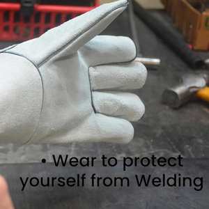 Gants de soudage respirants avec doublure absorbante et compatibles écran tactile, en cuir durable pour soudage à l'arc, plasma et utilisation extérieure (quatre saisons) - Product Image 6