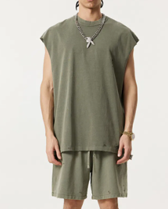 OEM Custom Mens Ribbed Tank Top Sleeveless Running <b>Vest</b> Tight Gym Fitness <b>Muscle</b> Sportswear - Product Image 6