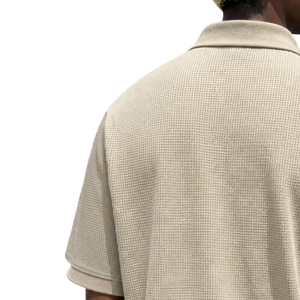 Polo de Punto Texturizado para Hombre, Manga Corta, Cuello Polo, Camisa Casual de Golf para Verano, Transpirable, Estilo Piqué, Moda Masculina para Uso Diario - Product Image 4