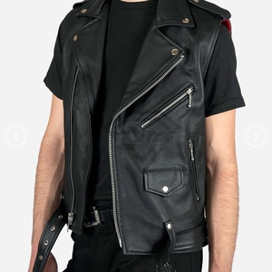 Nuevo Diseño 2025, Chaleco de Cuero Moderno, Chaleco de Cuero de Alta Calidad para Exteriores, Chaleco de Invierno para Motocicleta, Estilo Personalizado para Hombre - Product Image 6
