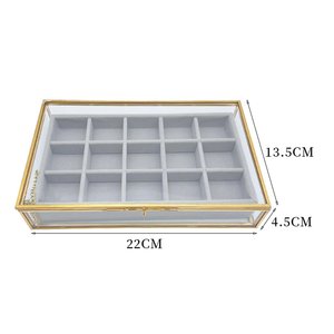 Boîte à bijoux en verre en laiton et verre de haute qualité pour le stockage de bijoux de stockage de bague en vrac pour l'exportation - Product Image 4