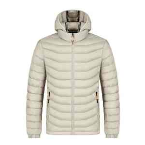 Veste tendance pour hommes Manteau imperméable Rembourrage standard Col montant pliable à bulles Style décontracté Longue longueur Front personnalisé - Product Image 2
