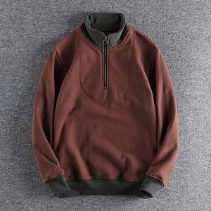 Sweat-shirt à fermeture éclair sur le côté avec tissu en polaire doux, coupe confortable, conçu pour un usage décontracté, vêtements de travail et approvisionnement en vêtements en gros - Product Image 4