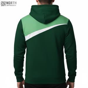 Poliéster/algodón Hombres Casual Streetwear Fleece Pullover Hoodie Alta calidad Cremallera completa Sólido Transpirable Bolsillo de secado rápido - Product Image 2