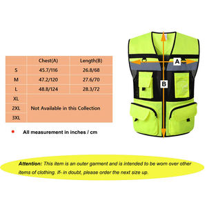 Chaleco de Seguridad Reflectante de Alta Visibilidad Unisex, Transpirable, Certificado EN, con Logotipo de Construcción, Impermeable, con Franja de Advertencia - Product Image 6