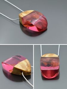 Best Resin Wood Pendant Epoxy Resin Jewelry Ideas Wood Jewelry Resin Mirha Necklace Made in India Wholesaler Necklace - Product Image 3