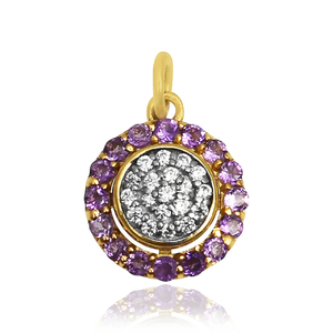 Luxury design gold plated 925 sterling silver green onyx white topaz multi gemstone detachable pendant necklace jewellery - Product Image 5