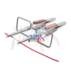 Ensemble de pinces à souder autobloquantes 2 pièces poignées en fibre résistantes au dissipateur de chaleur support droit pour la fabrication de bijoux outils de soudage - Product Image 2