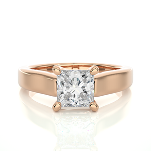 1 Karat Moissanite <b>Solitaire</b> Engagement <b>Ring</b> Prinzessschliff Cut Silber (<b>Silver</b>) - Product Image 5