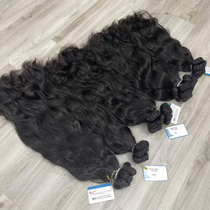 Vente en gros de paquets de cheveux bruts non transformés extensions de cheveux de trame de cheveux humains vietnamiens ondulés naturels - Product Image 3