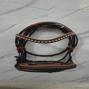 Indian Exporter <b>Dressage</b> Bridle Tan Stone Crystal Brow-band With Softy Padding For Horse From India... - Product Image 1