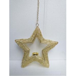 Coeur suspendu en fil de laiton pour la décoration d'arbre de Noël Bougeoir à bougie pour décorations intérieures et extérieures - Product Image 2