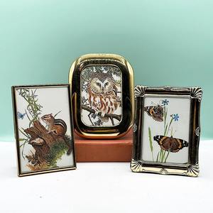 Stylish Mini <b>Set</b> of 3 Photo Frames Decorative Small Picture Holders Tabletop Display for Home Office <b>Desk</b> Gift Memories Keepsake - Product Image 1