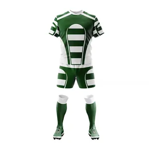 高品质男式橄榄球制服独特的升华和印刷设计最畅销的低价训练服，质量最好