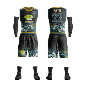 Maillot de basket-ball imprimé par sublimation de qualité OEM Youth Design BSCI Polyester Sportswear Adultes Top Uniformes Ensemble Vente en gros - Product Image 5
