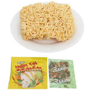Top Standard 3 Mien <b>Spicy</b> and Sour Shrimp Fried Instant <b>Noodles</b> Vietnam 65g Bag High Quality 2% Fat 2-3 Minutes Cooking Time - Product Image 1