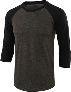 High Quality Men's 3/4 Raglan Sleeves Multicolor Cotton Jersey <b>Baseball</b> <b>Tee</b> Shirts Outdoor Sports Tshirts - Product Image 1