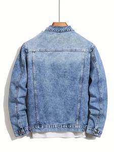 Nouveau style Streetwear décontracté Manteau personnalisé à manches longues Veste en jean Vente en gros Vestes en jean de haute qualité - Product Image 2