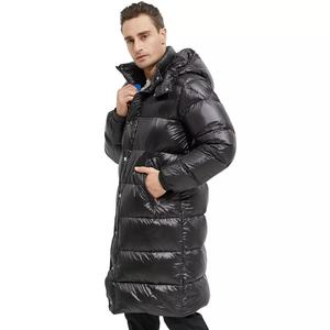 Manteaux d'hiver en Nylon pour hommes, doudoune longue et brillante, vente en gros - Product Image 3