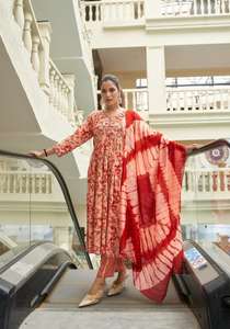 Kurti Chanderi de Diseño Maruti Fashion Alia, Estilo Indio Tradicional, Vestido Largo con Bordado y Estampado en Rayón, Superventas - Product Image 2