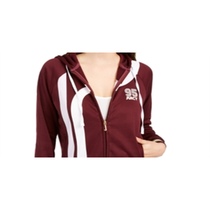 Chaqueta Deportiva Juicy Couture para Mujer, Modelo Tour Logo, Transpirable, Resistente al Viento, con Capucha, Estampada, Otoño/Invierno, para Correr, Color Morado, Talla Pequeña - Product Image 2