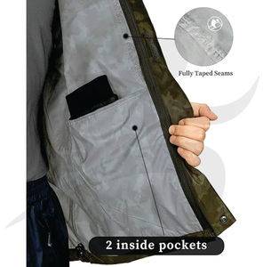 Sécurité Travail Jaune Hommes Veste De Pluie Imperméable Avec Capuche Veste Légère Pour Homme Veste - Product Image 2