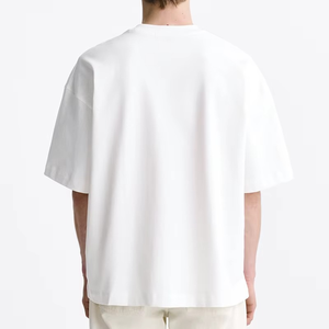 Camiseta Básica de Algodón para Hombre, Cuello Redondo, Acabado Liso, Suministro al por Mayor - Product Image 4