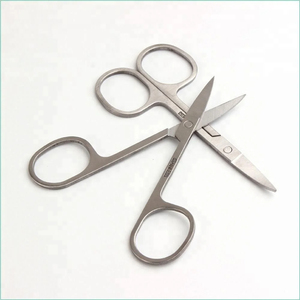 Tijera de manicura para cutículas de hoja curva para cejas, nariz, pestañas, pedicura, uñas para usar en los dedos - Product Image 1