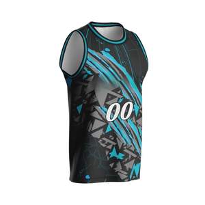 Camiseta de baloncesto de poliéster ligero antibacteriano sin mangas de diseño personalizado sublimación transpirable de secado rápido impresa para - Product Image 6