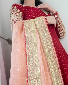 Dernier modèle Tenue salwar pour femmes de taille personnalisée pour mariage Nouveau design Tenue confortable personnalisée de couleur rouge par Surat - Product Image 3