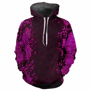 Sweat à capuche décontracté à manches longues en tissu épais avec impression numérique pour vêtements - Product Image 4