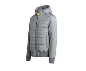 Vestes matelassées brillantes en duvet de plumes à capuche pour hommes, veste gonflée personnalisée avec logo, vente en gros - Product Image 3