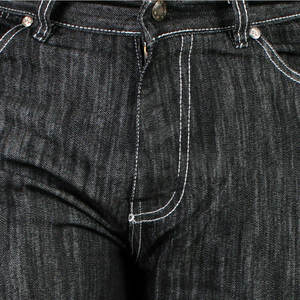 Pantalon en jean coupe ajustée pour homme avec finition délavée, motif uni, respirant et urbain, décontracté pour le printemps, l'été et l'automne. - Product Image 5