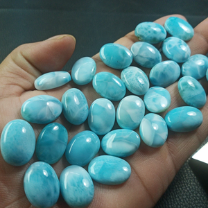 Top vente pour Noël en gros pierre précieuse naturelle Larimar 3-21 MM forme ovale pierres précieuses en vrac pour la fabrication de bijoux en gros - Product Image 5