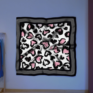 Elegant Luxury <b>Vintage</b> Digital Print Dot Letter Pure Silk Square <b>Scarf</b> for Women Skin Friendly Multi-Functional Fashion in 2025 - Product Image 6