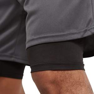 Pantalones cortos atléticos 2 en 1 para hombre 100% poliéster al por mayor pantalones cortos de compresión para gimnasio y entrenamiento de 7 pulgadas para MenDDP envío - Product Image 3