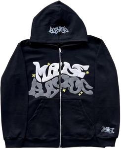 Sudaderas con Capucha Personalizadas para Bordar, Lisas, con Cierre, para Hombre y Mujer, Diseños Personalizados y Logotipo 3D, 100% Algodón, Talla Grande - Product Image 1