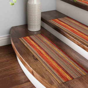 Alfombra con Estampado de Tonos Otoñales - Diseño Kilim Moderno para Comedor, Alfombra de Entrada - Product Image 4