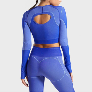 ชุดโยคะ2ชิ้นแบบไร้รอยต่อชุดออกกำลังกายขนาดพลัสไซส์ออกแบบได้ตามต้องการ - Product Image 2